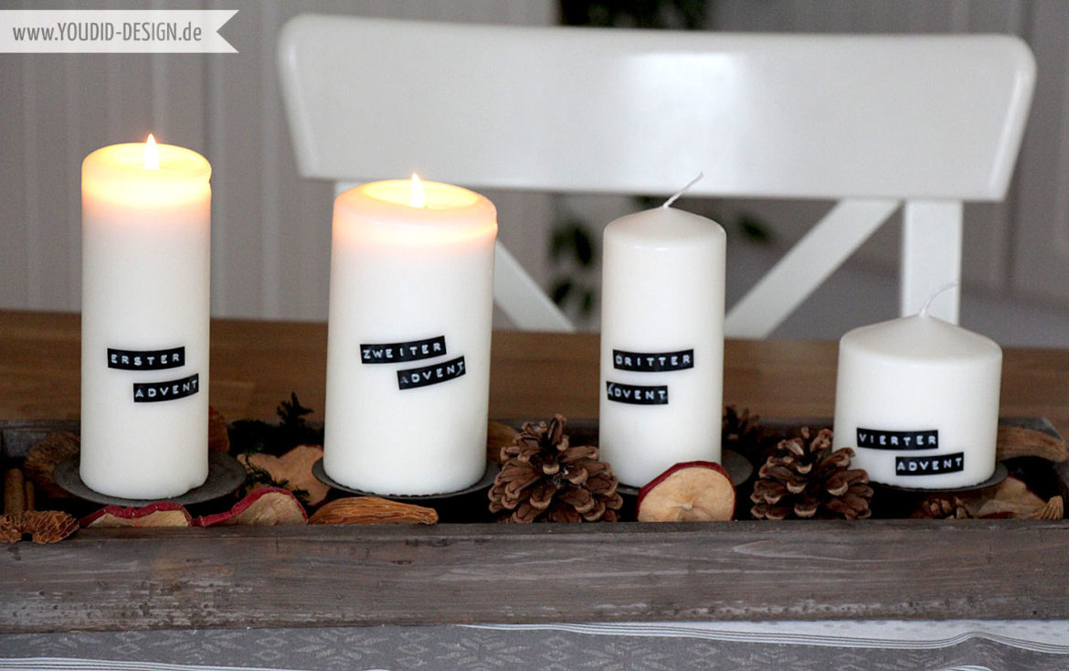 Adventskranz mit Dymo | www.youdid-design.de