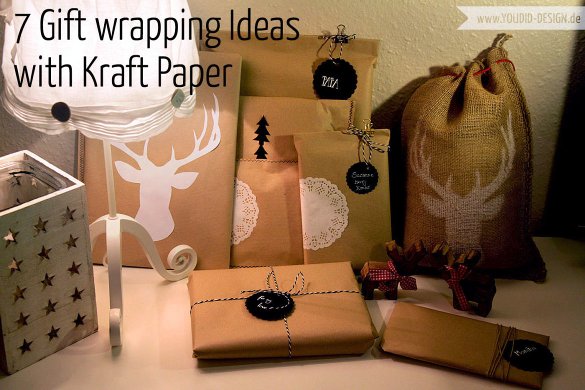 Gift Wrapping Black and White Kraft Paper  | www.youdid-design.de Gift Wrapping Black and White Kraft Paper | www.youdid-design.de