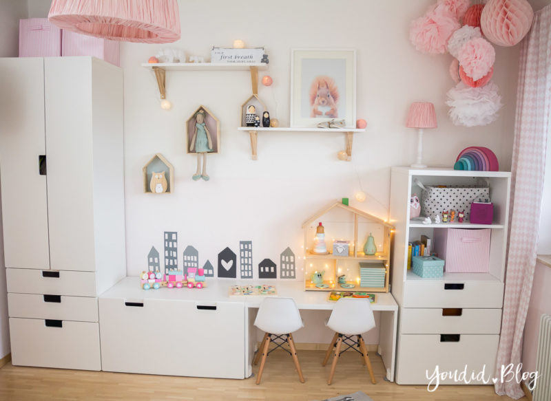 nordic kidsroom skandinavisches Kinderzimmer IKEA Stuva Hema Wabeball Mädchenzimmer rosa pink | https://youdid.blog