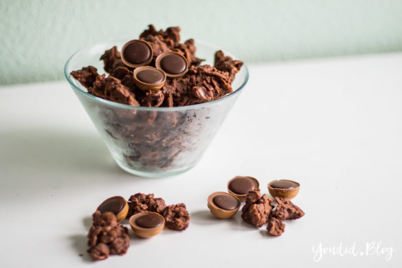 Rezept super leckere Toffifee Schoko Crossies mit dem Thermomix selber machen Chocolate Caramel Nut Choco Crossies | https://youdid.blog