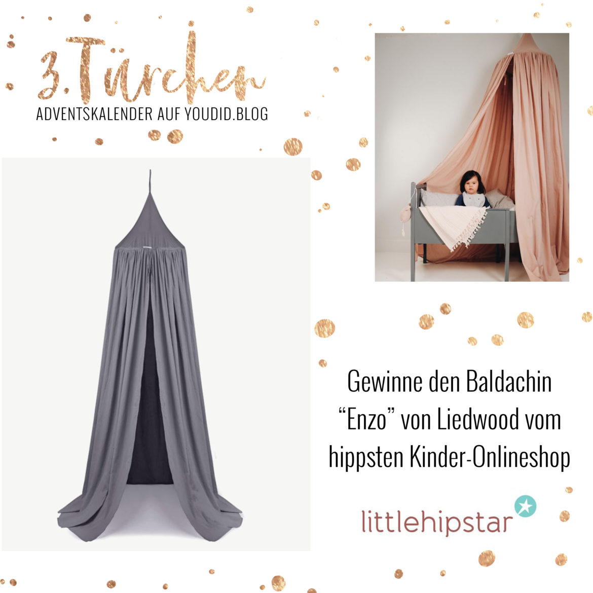 Special Adventskalender auf Youdid.Blog Gewinnbild Gewinne einen Enzo Baldachin von Liewood Littlehipstar | https://youdid.blog Special Adventskalender auf Youdid.Blog Gewinnbild Gewinne einen Enzo Baldachin von Liewood Littlehipstar | https://youdid.blog