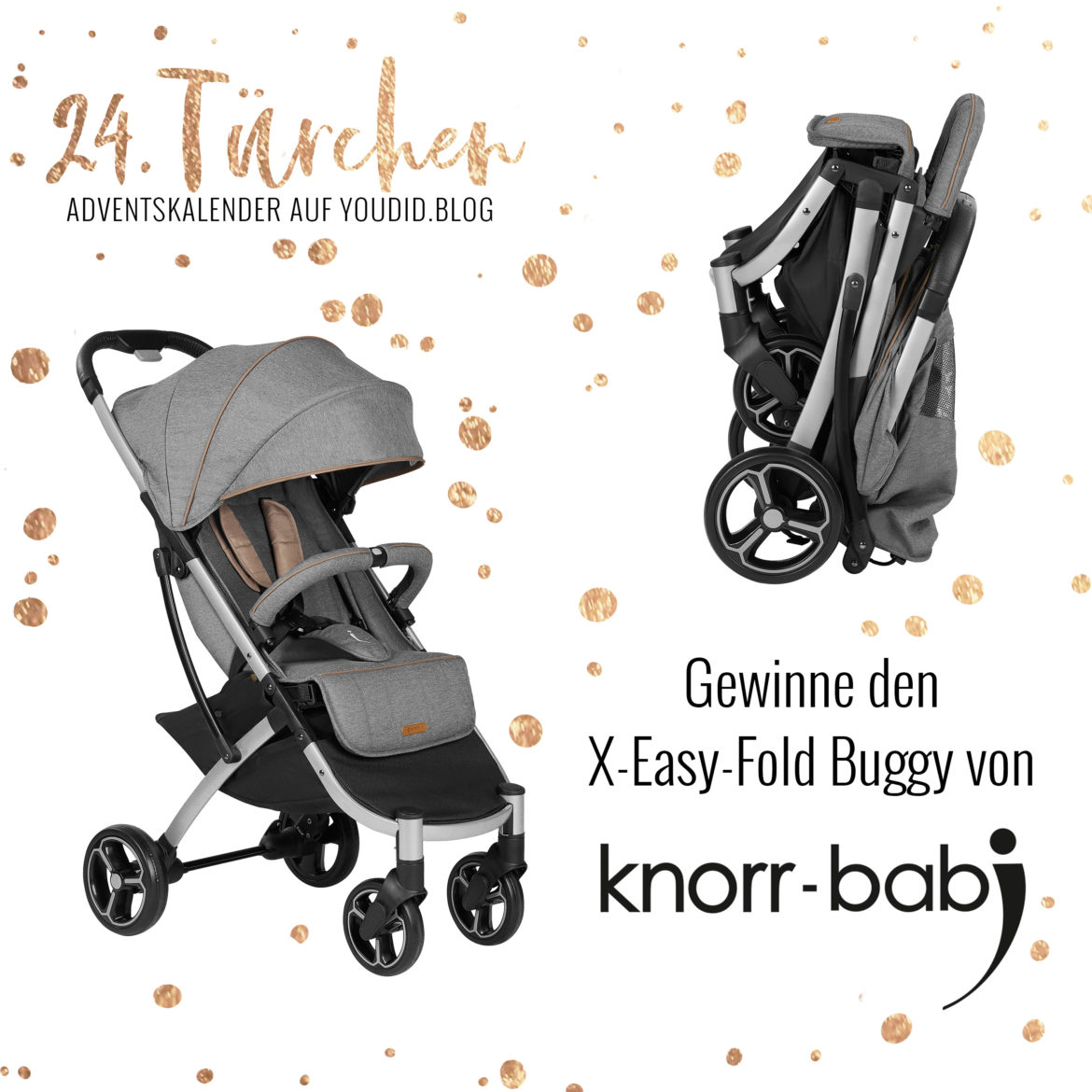 Special Adventskalender auf Youdid.Blog Gewinnbild Gewinne den X Easy Fold Buggy von knorr baby