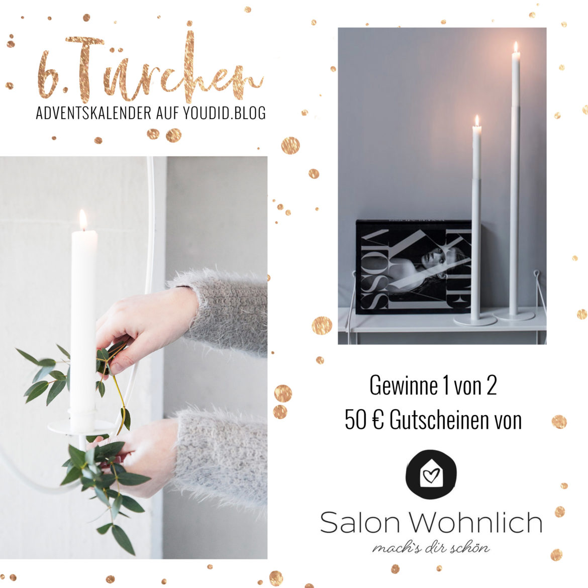 Special Adventskalender auf Youdid.Blog Gewinnbild Gewinne einen Gutschein von Salon Wohnlich | https://youdid.blog
