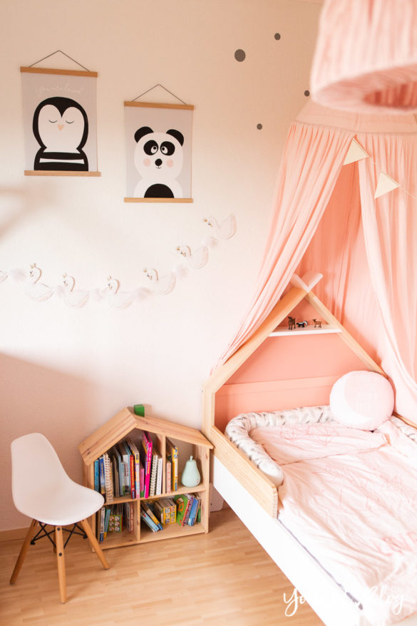 Ein Hausbett selber bauen oder auch nicht Kinderzimmer Make over DIY housebed skandinavisches Kinderzimmer | https://youdid.blog