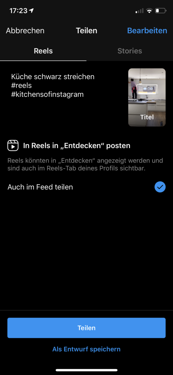 Anleitung für Instagram Reels - Wie funktioniert die neue Instagram Funktion Tutorial Reels als Entwurf speichern| https://youdid.blog