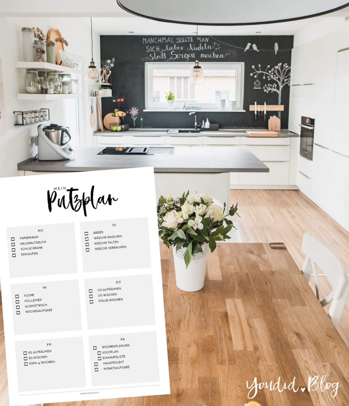 Checklisten und Putzpläne - Mit Routinen zu einem aufgeräumten Zuhause - Mein Wochen Putzplan Youdid.Blog - Youdidslistenliebe | https://youdid.blog