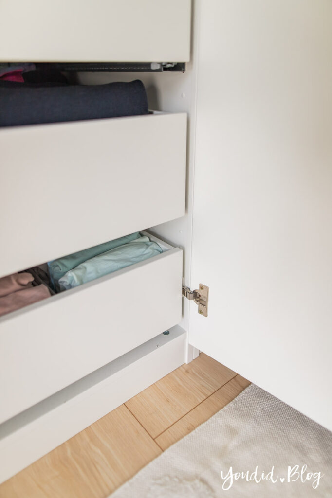 IKEA Hack PAX Schublade Scharnier Tür Problem Schublade unten im Pax einbauen - YoudidBlog